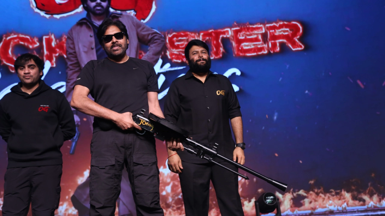 Pawan Kalyan Stylish Looks in OG Success Meet