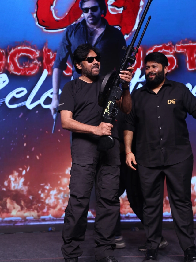 Pawan Kalyan Stylish Looks in OG Success Meet