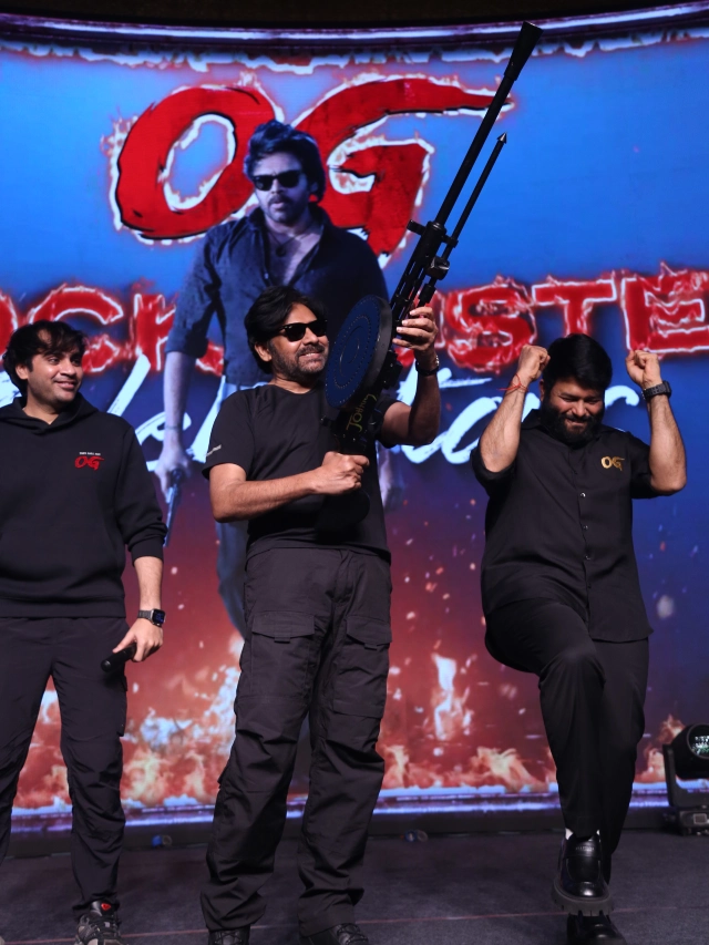 Pawan Kalyan Stylish Looks in OG Success Meet