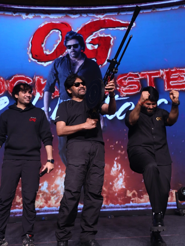 Pawan Kalyan Stylish Looks in OG Success Meet