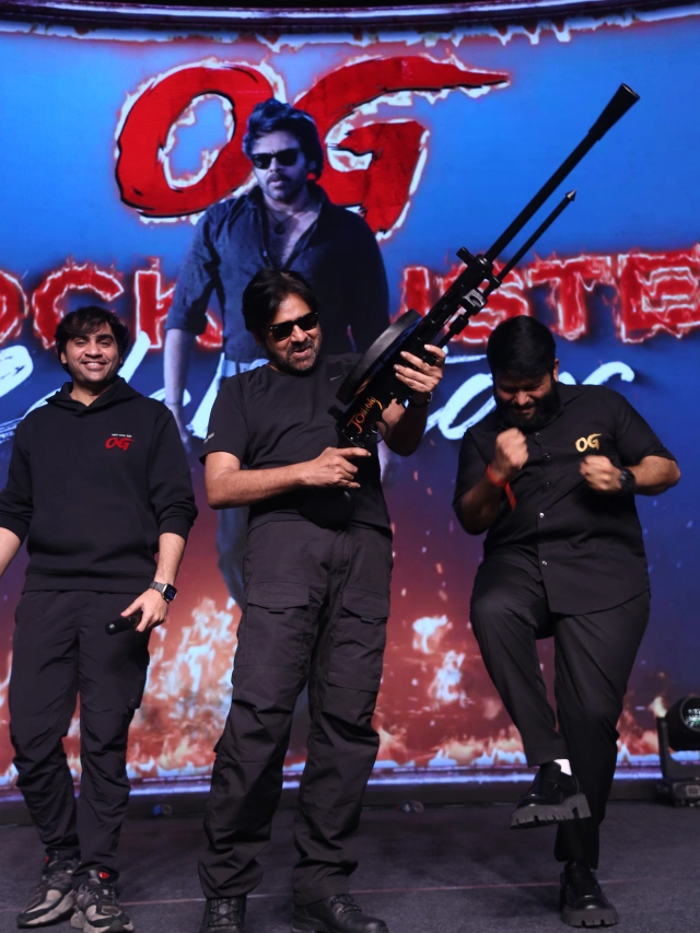 Pawan Kalyan Stylish Looks in OG Success Meet