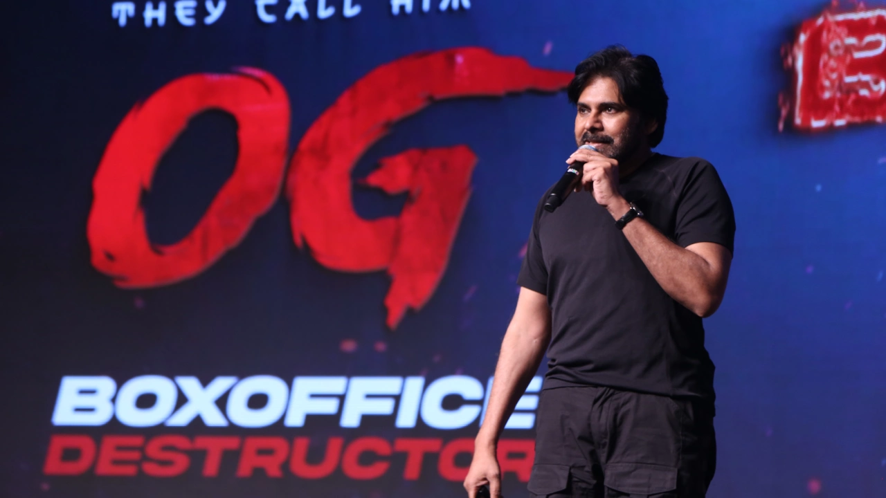 Pawan Kalyan Stylish Looks in OG Success Meet