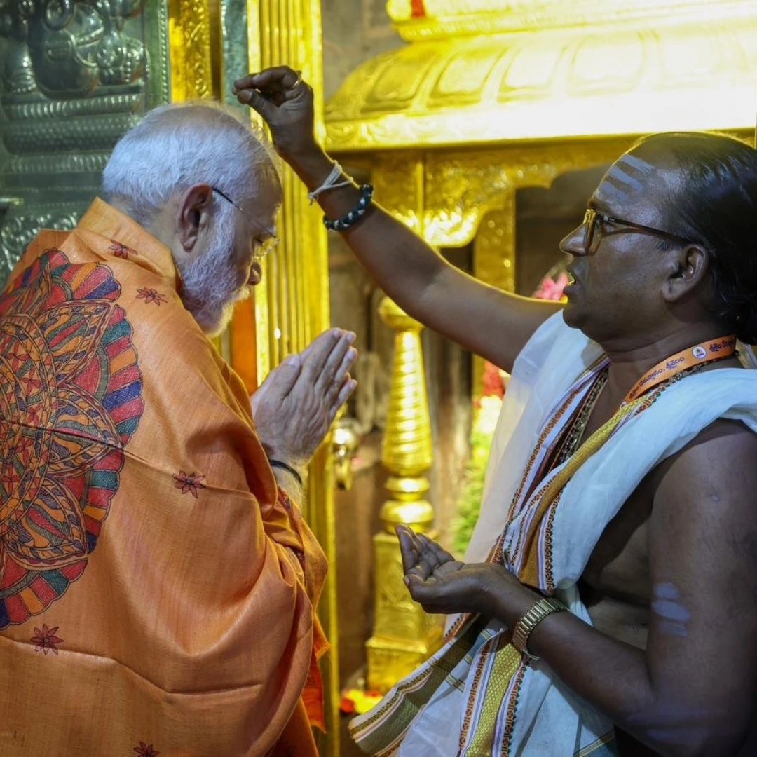 Pm Modi Srisailam Temple Visit Photos