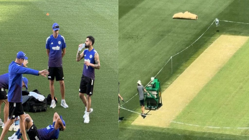 ROHIT and KOHLI IN BATTING PRACTICE IN PERTH