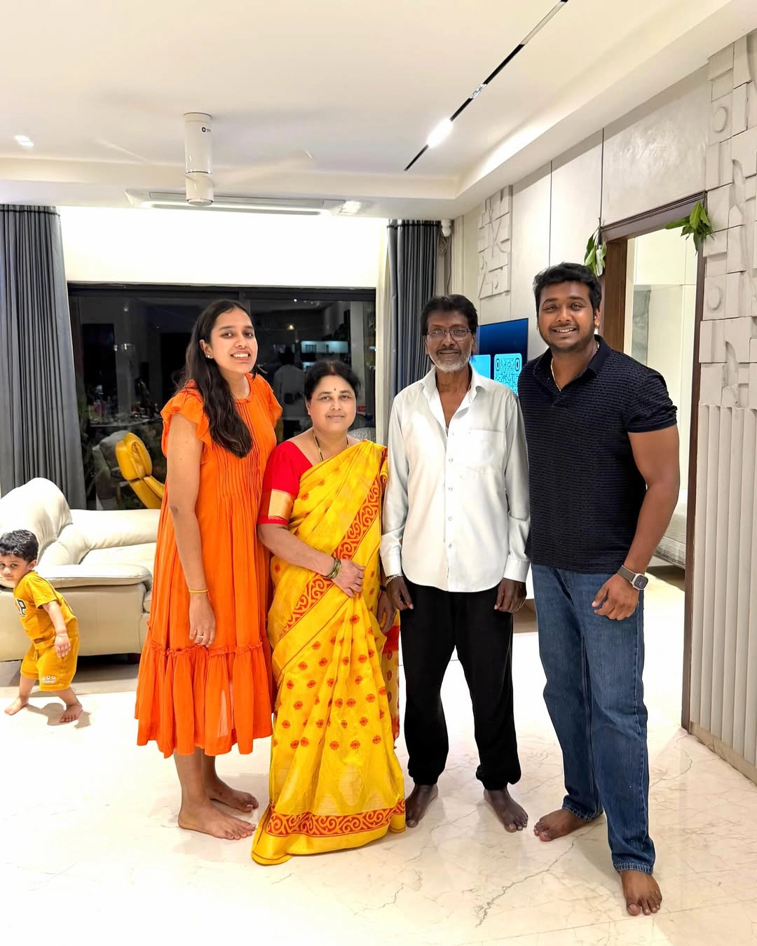 Rahul Sipligunj Dasara with Family