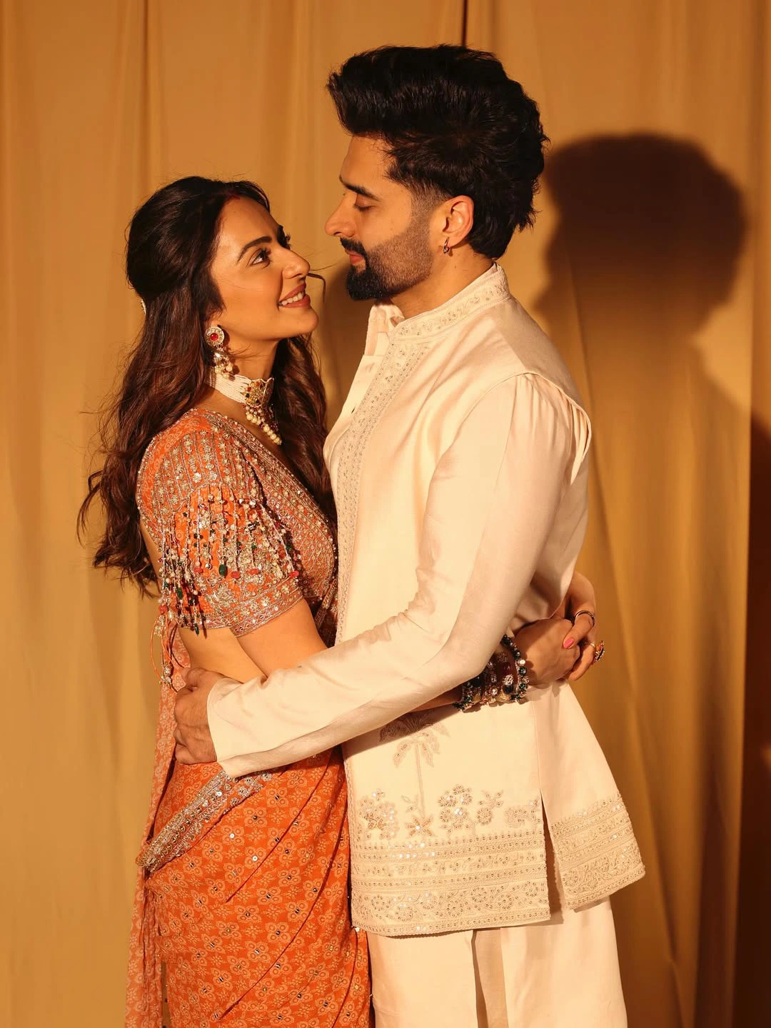 Rakul Preet Singh Celebrates Karwa Chauth with Jackky Bhagnani