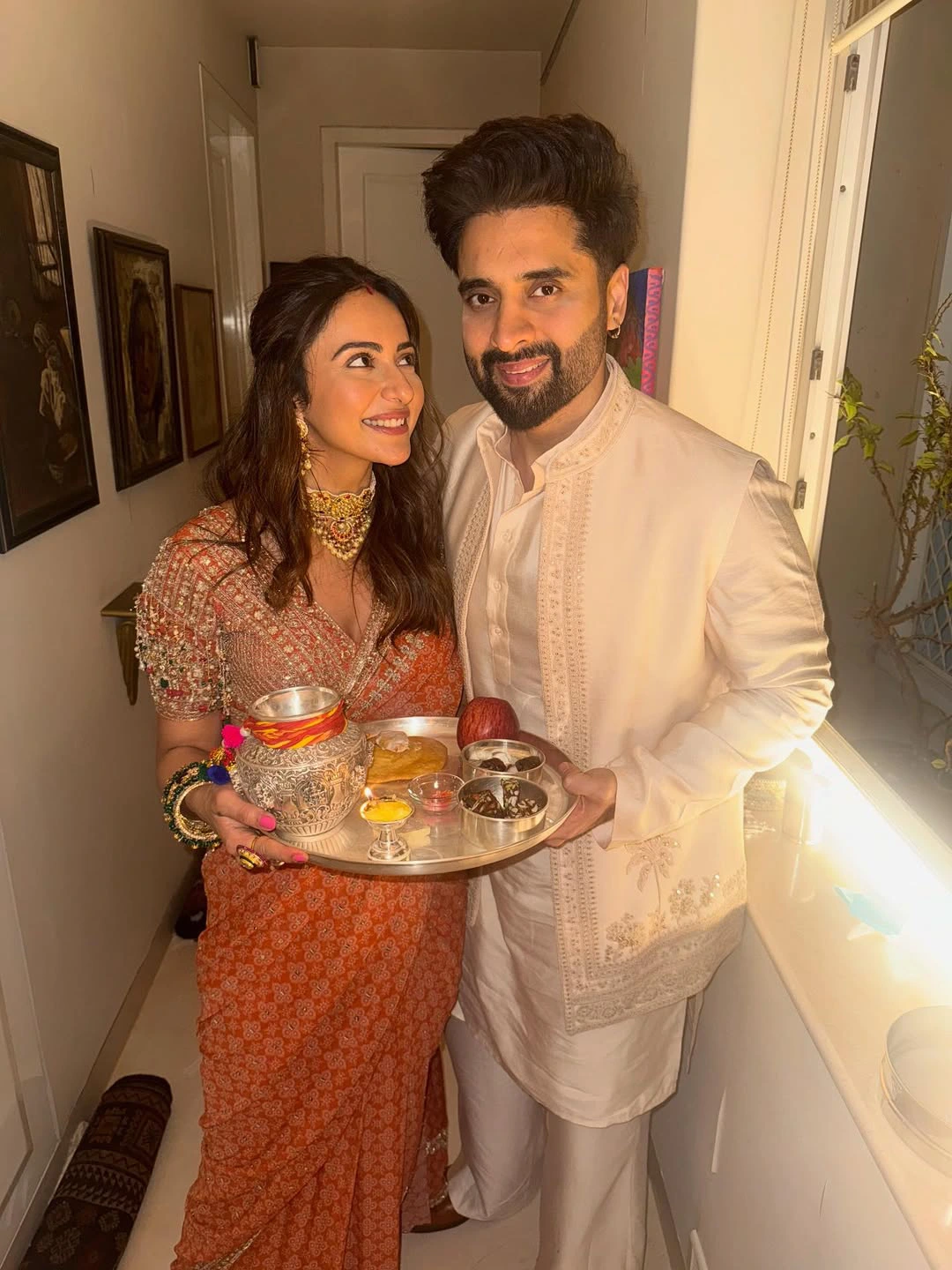 Rakul Preet Singh Celebrates Karwa Chauth with Jackky Bhagnani