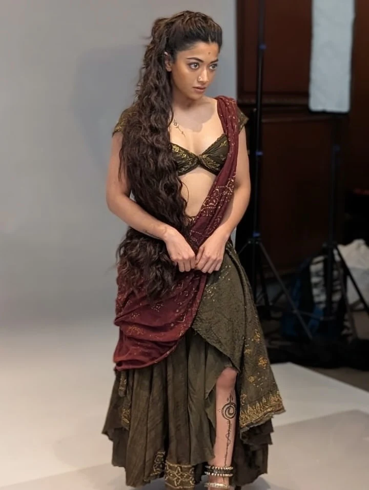 Rashmika Mandanna Thamma Movie Working Stills