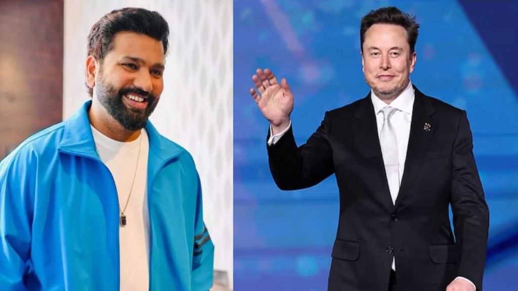 Rohit Sharma Drives New Tesla Model Y Elon Musk Promotes Post