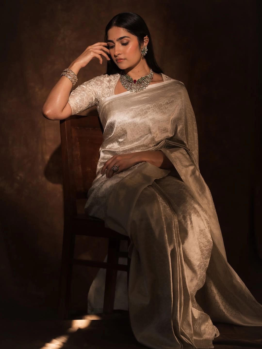 Rukmini Vasanth Cute Looks in Saree