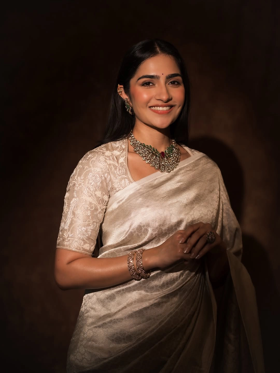 Rukmini Vasanth Cute Looks in Saree