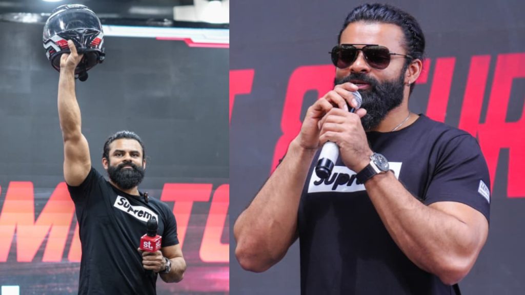 Sai Durga Tej at the Fast & Curious Auto Expo 2025 event