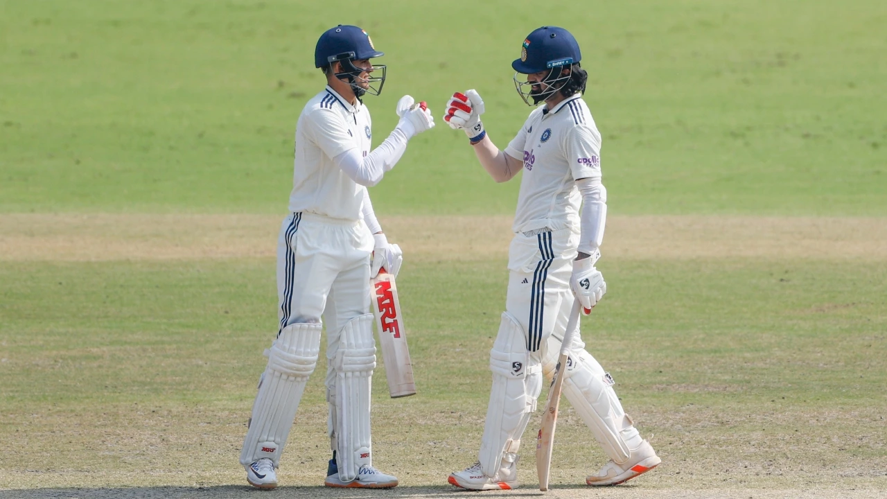 Sai Sudarshan and KL Rahul at Ind vs WI 2nd Test
