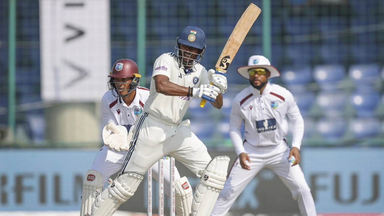 Sai Sudarshan at Ind vs WI 2nd Test