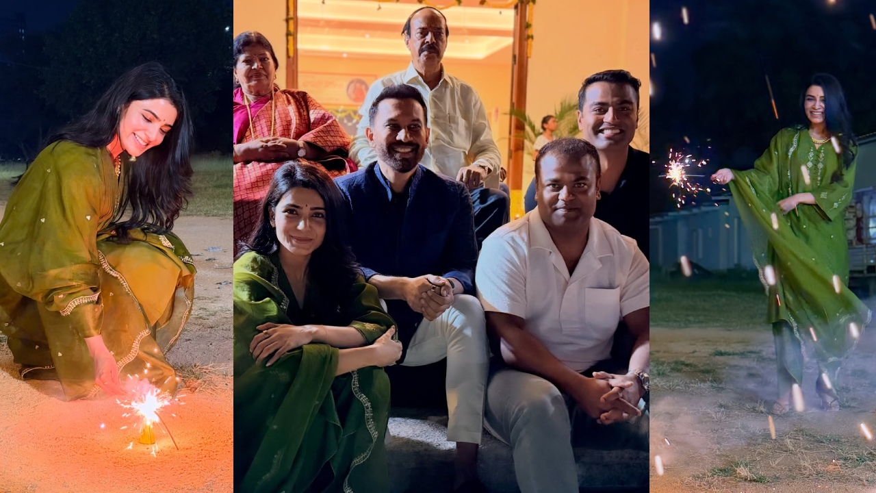 Samantha : రాజ్ నిడిమోరుతో కలిసి సమంత దీపావళి సెలెబ్రేషన్స్.. ఫొటోలు వైరల్..