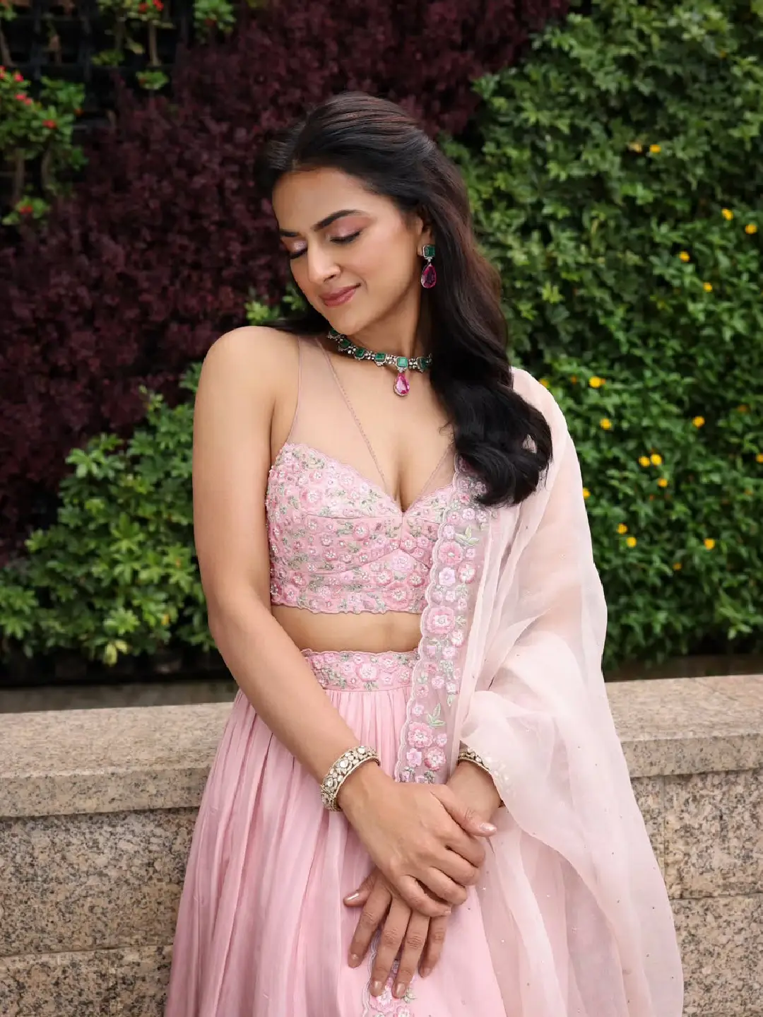 Shraddha Srinath is shaking up social media with a pink dress.