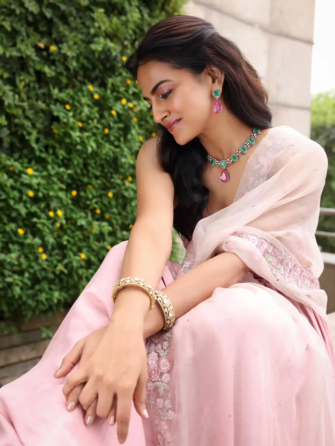 Shraddha Srinath is shaking up social media with a pink dress.