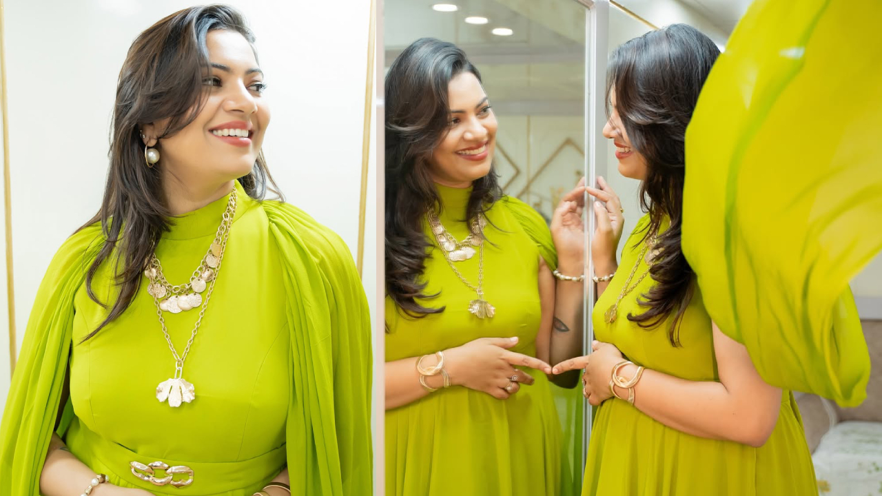 Geetha Madhuri: గ్రీన్ కలర్ డ్రెస్ లో రామ చిలకలా.. గీతా మాధురి ఫోటోలు