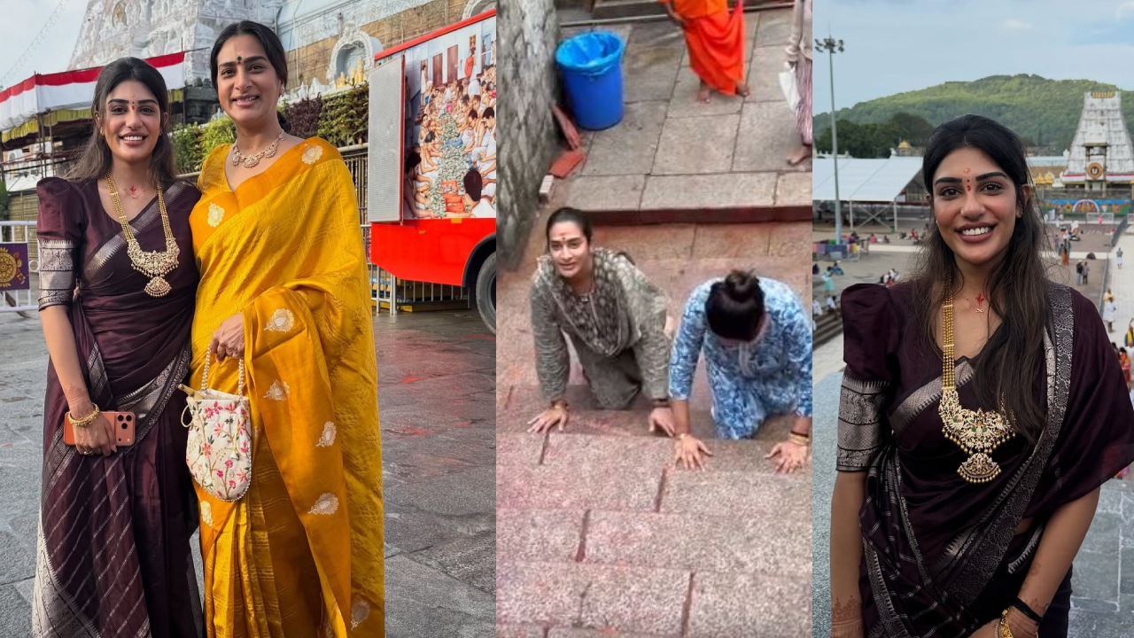 Supritha Surekhavani : మోకాళ్లపై మెట్లు ఎక్కి.. తిరుమల దర్శనం చేసుకున్న తల్లీకూతుళ్లు..