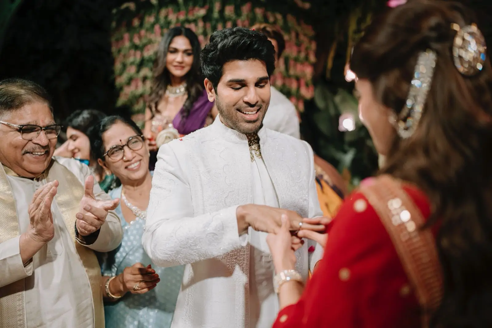 Tollywood hero Allu Sirish-Nayanika engagement photos