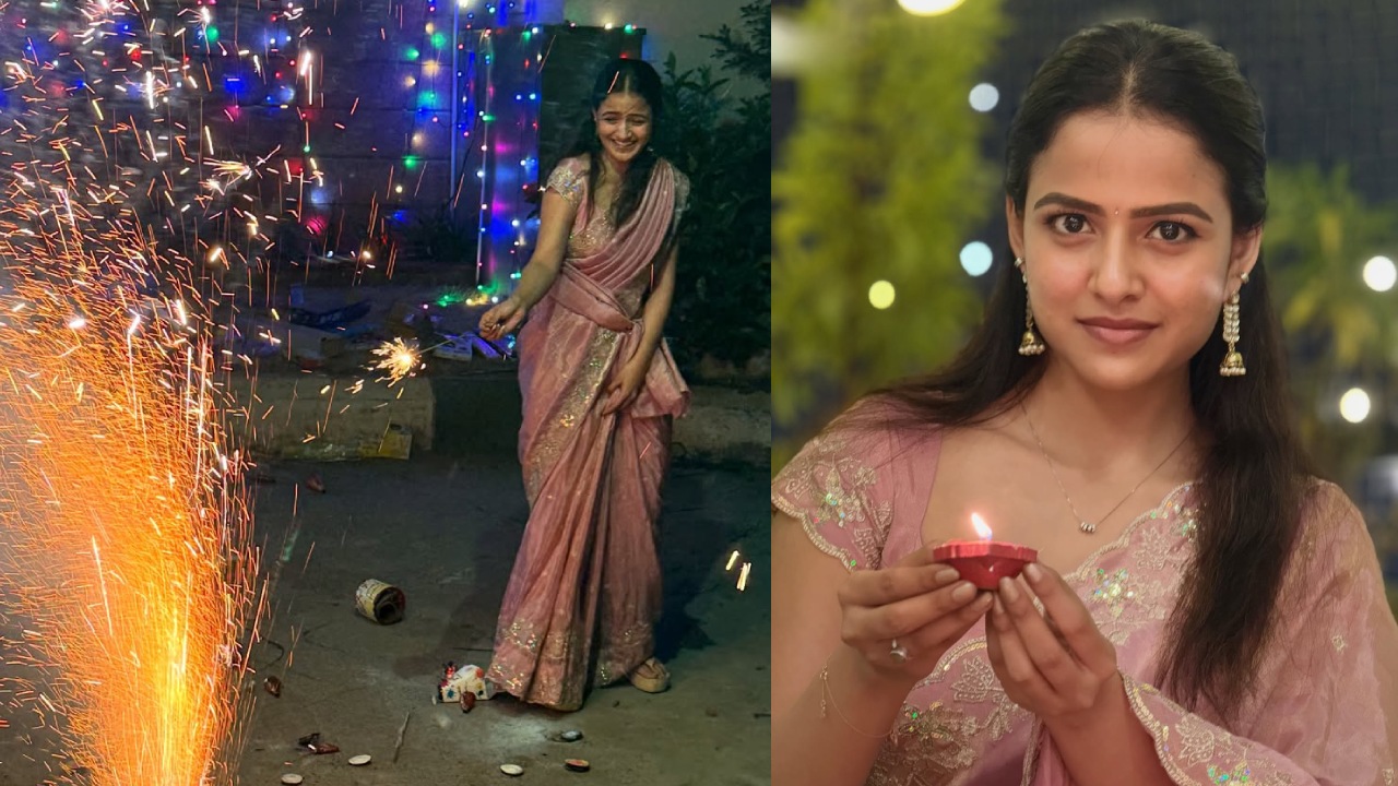 Vaishnavi Chaitanya : బేబీ ఫేమ్ వైష్ణవి చైతన్య దీపావళి సెలబ్రేషన్స్.. ఫొటోలు..