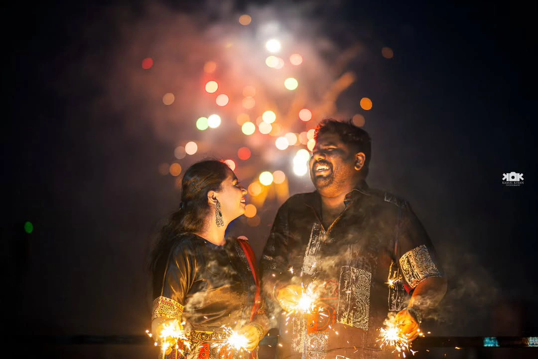 Comedian Viva Harsha Diwali Celebrations with Wife