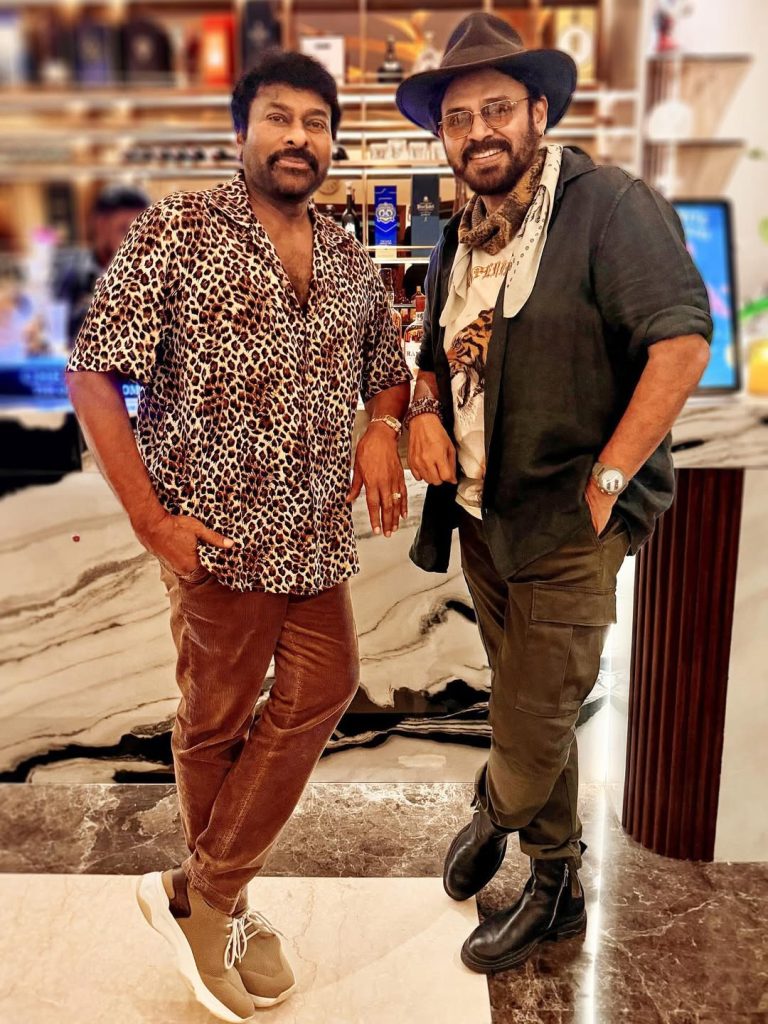Chiranjeevi Venkatesh Appeared in Single Frame with Tiger Model Dresses 