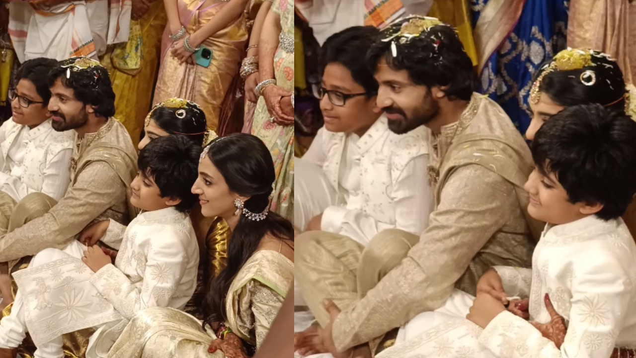NTR Sons : మేనమామ పెళ్ళిలో ఎన్టీఆర్ తనయుల సందడి.. ఒళ్ళో కూర్చోపెట్టుకున్న కొత్త పెళ్లికూతురు.. వీడియో వైరల్.. NTR Sons : మేనమామ పెళ్ళిలో ఎన్టీఆర్ తనయుల సందడి.. ఒళ్ళో కూర్చోపెట్టుకున్న కొత్త పెళ్లికూతురు.. వీడియో వైరల్..