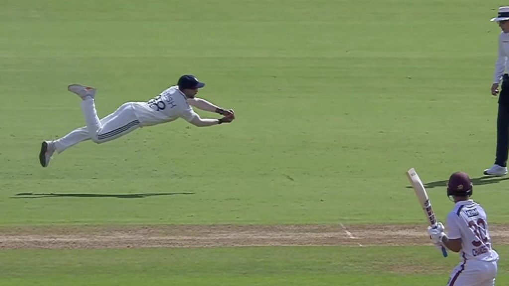 IND vs WI 1st test nitish reddy stunning catch Video viral