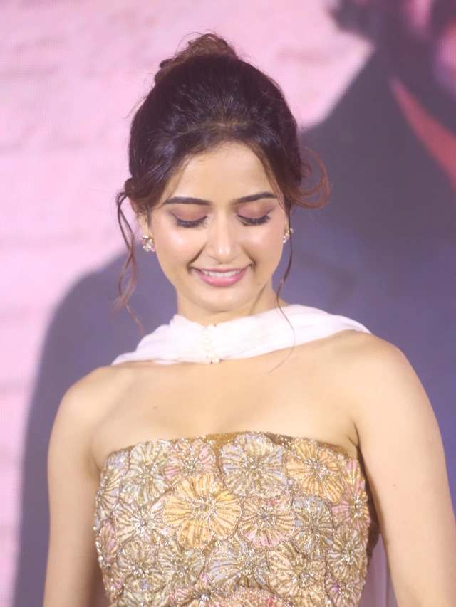 Ashika Ranganath Stunning Looks in Gatha Vaibhavam Pre Release Event