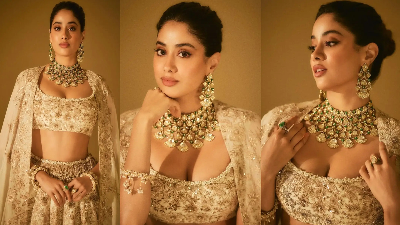 Janhvi Kapoor: గోల్డ్ కలర్ డ్రెస్ లో జాన్వీ అందాల విందు.. ఎంత క్యూట్ గా ఉందో..