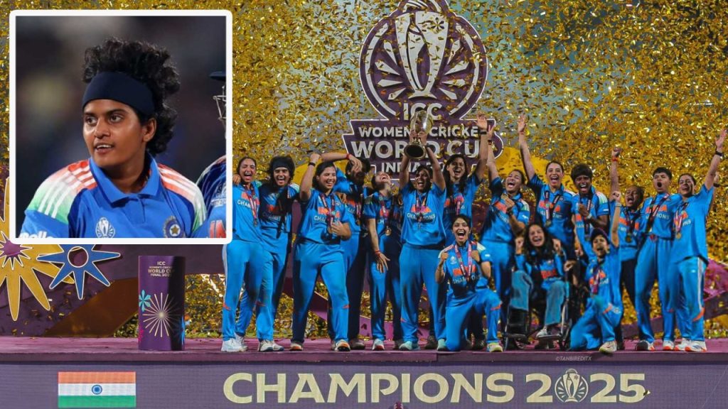 Kadapa girl Sri charan play key role india win odi world cup first time