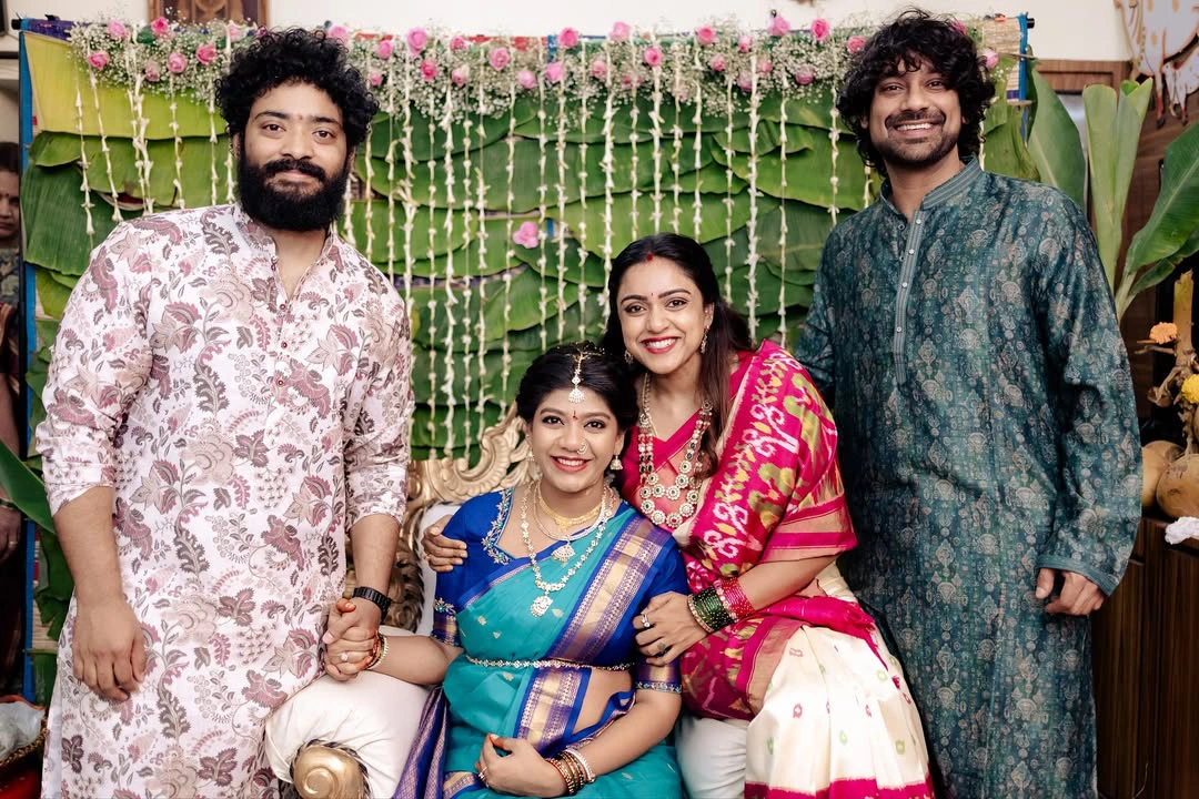 Varun sandesh Wife Actress Vithika Sheru Sister Krithika Sheru Baby Shower Event