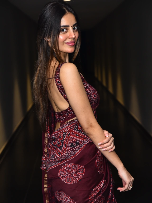 Kushitha Kallapu Stunning Looks in Saree at 3 Roses Season 2 Teaser Launch Event