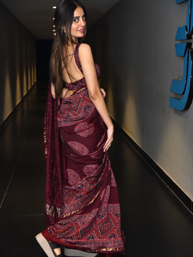 Kushitha Kallapu Stunning Looks in Saree at 3 Roses Season 2 Teaser Launch Event