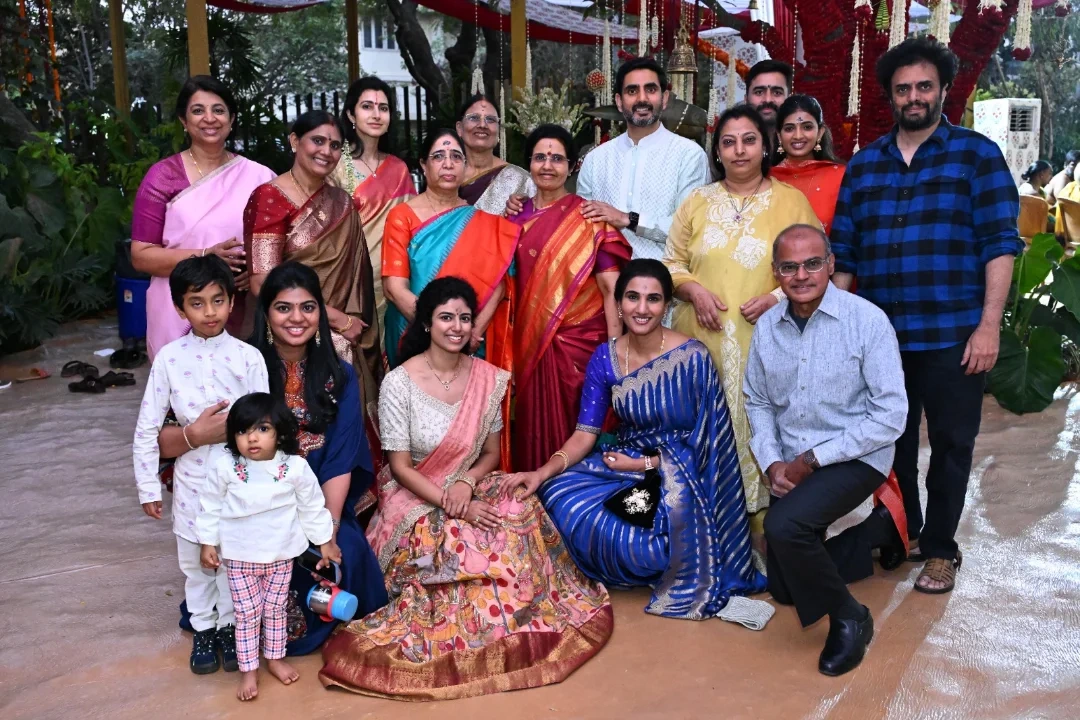 Nara Family Perform Rudrabhishekam on Karhika Masam Last Monday