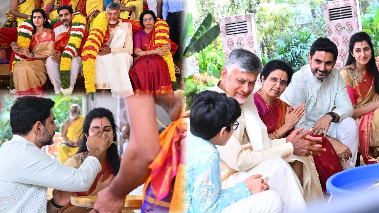 Nara Family : రుద్రాభిషేకం నిర్వహించిన నారా కుటుంబం.. సీఎం చంద్రబాబు ఫ్యామిలీ ఫోటోలు వైరల్..