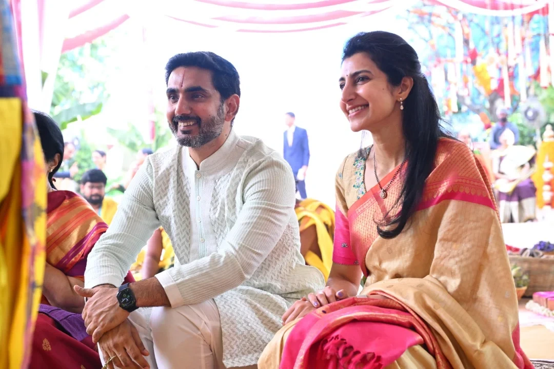 Nara Family Perform Rudrabhishekam on Karhika Masam Last Monday