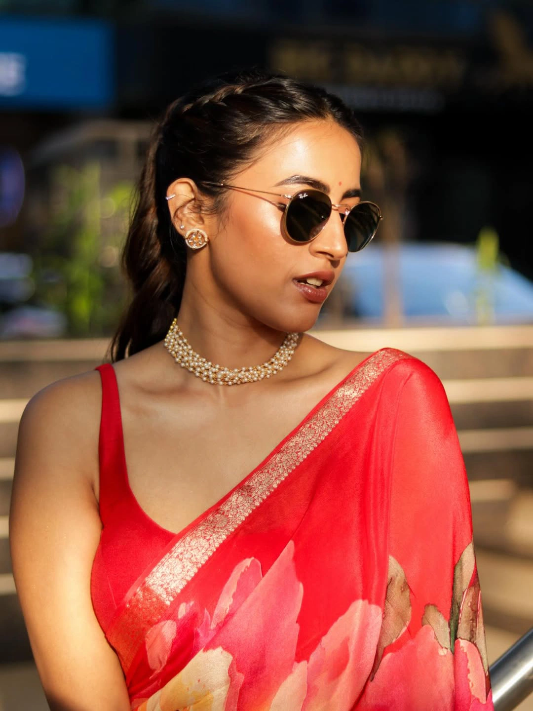 Niharika Konidela Stylish Looks in Saree