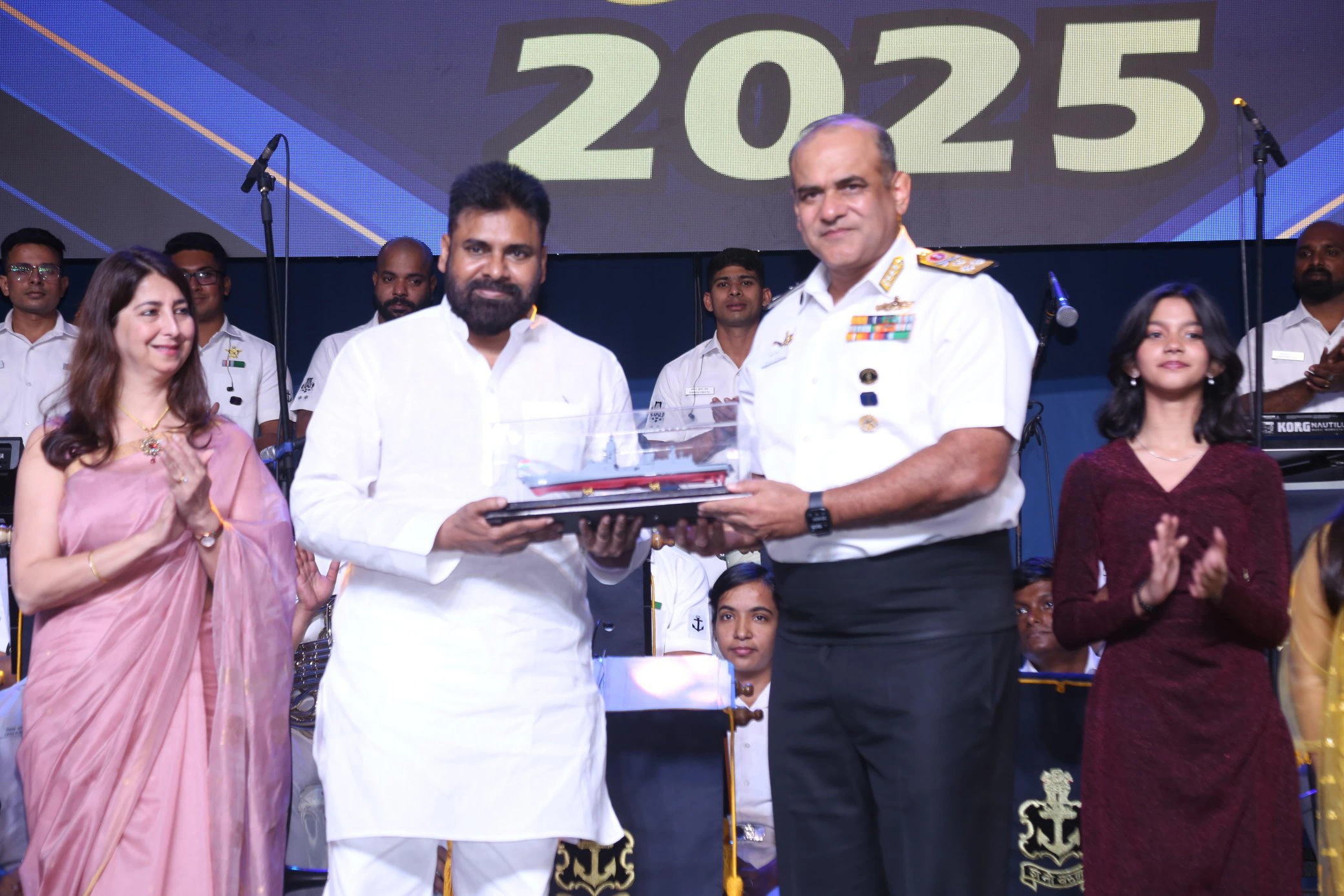 Pawan Kalyan Attends Navy Day Preparatory Events with Son Akira Nandan