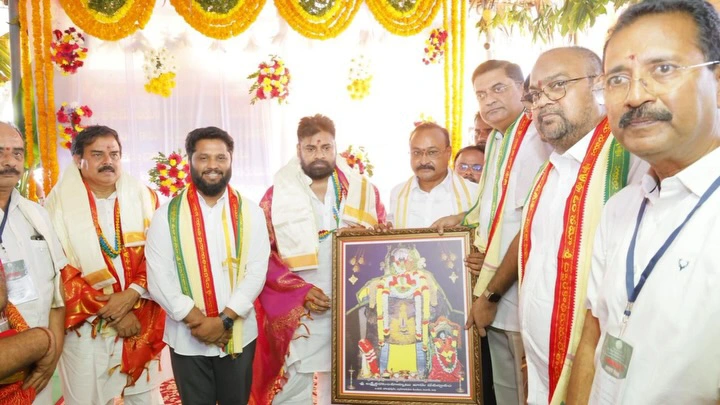 Pawan Kalyan visited Shri Lakshmi Narasimha Swamy Temple in I.S. Jaganathapuram