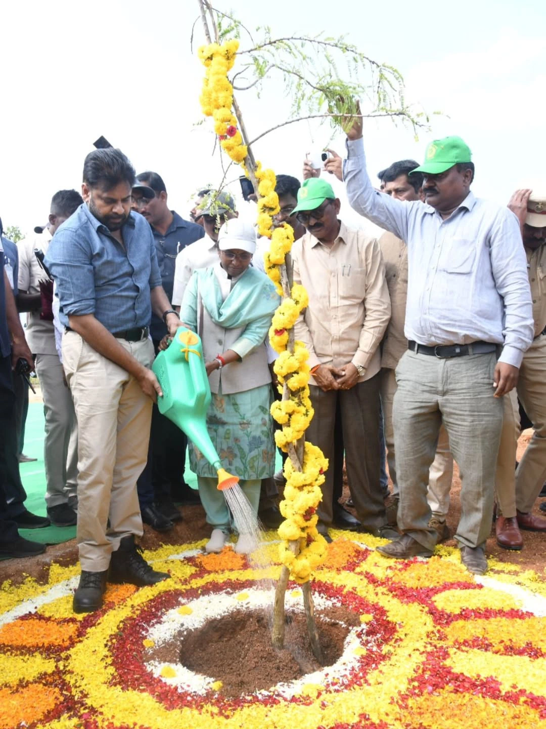 Pawan Kalyan Visitis Kumki Elephants
