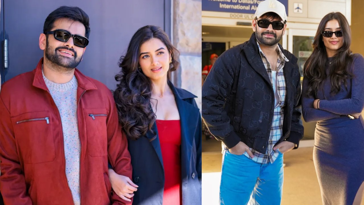 Ram Pothineni Bhagyashri Borse : హిట్ కొట్టి అమెరికాలో సందడి చేస్తున్న కొత్త జంట.. రామ్ – భాగ్యశ్రీ ఫోటోలు వైరల్..