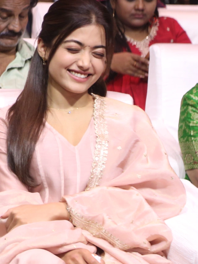 Rashmika Mandanna Cute Looks from The Girlfriend Success Meet