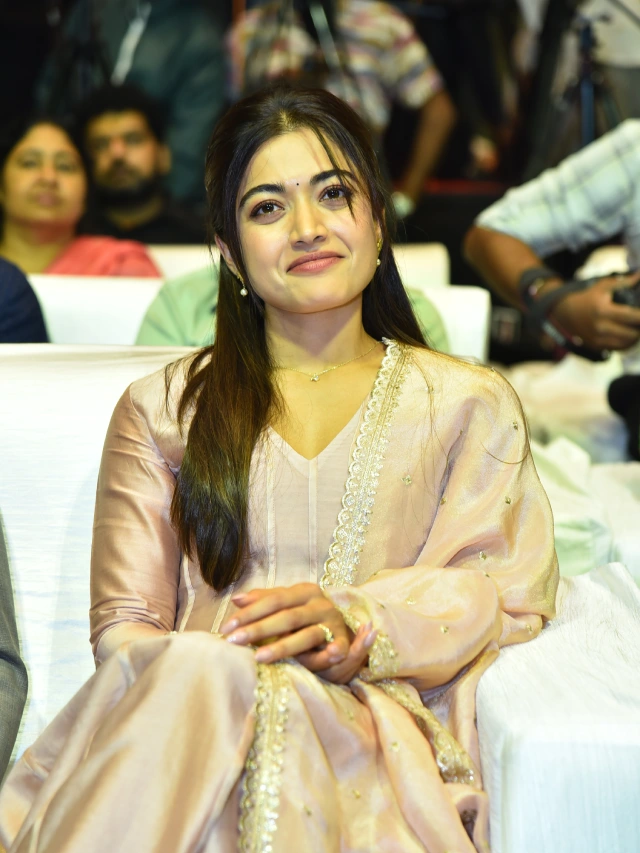 Rashmika Mandanna Cute Looks from The Girlfriend Success Meet