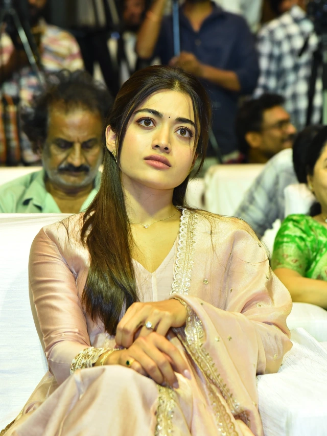 Rashmika Mandanna Cute Looks from The Girlfriend Success Meet