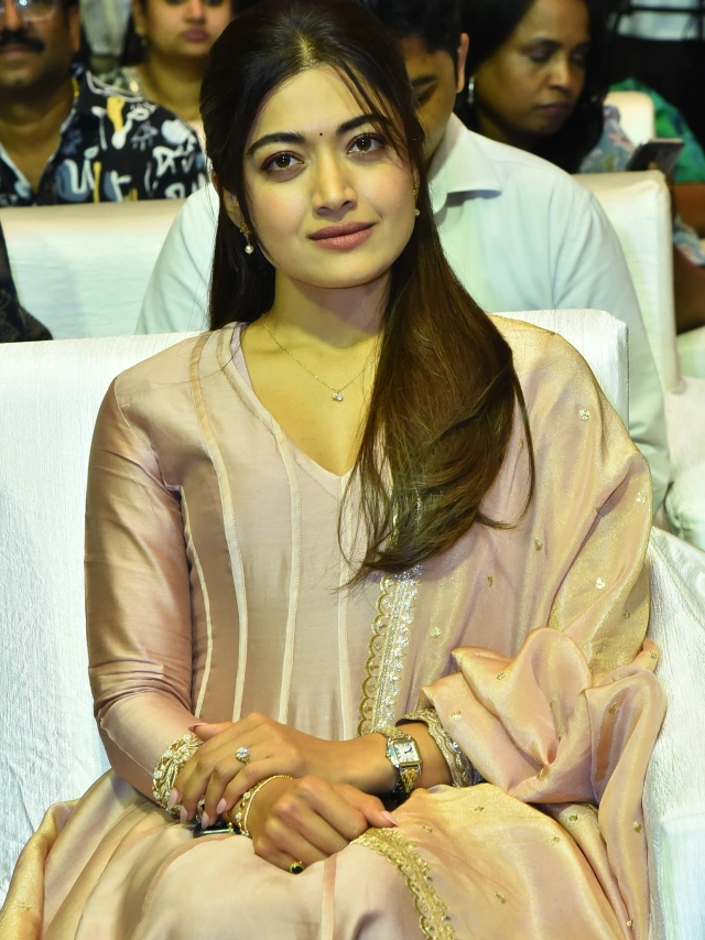 Rashmika Mandanna Cute Looks from The Girlfriend Success Meet