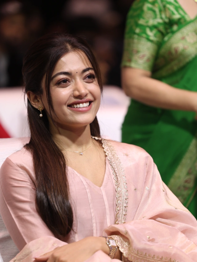 Rashmika Mandanna Cute Looks from The Girlfriend Success Meet