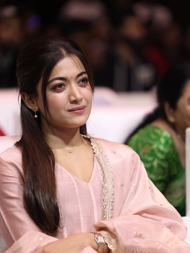 Rashmika Mandanna Cute Looks from The Girlfriend Success Meet