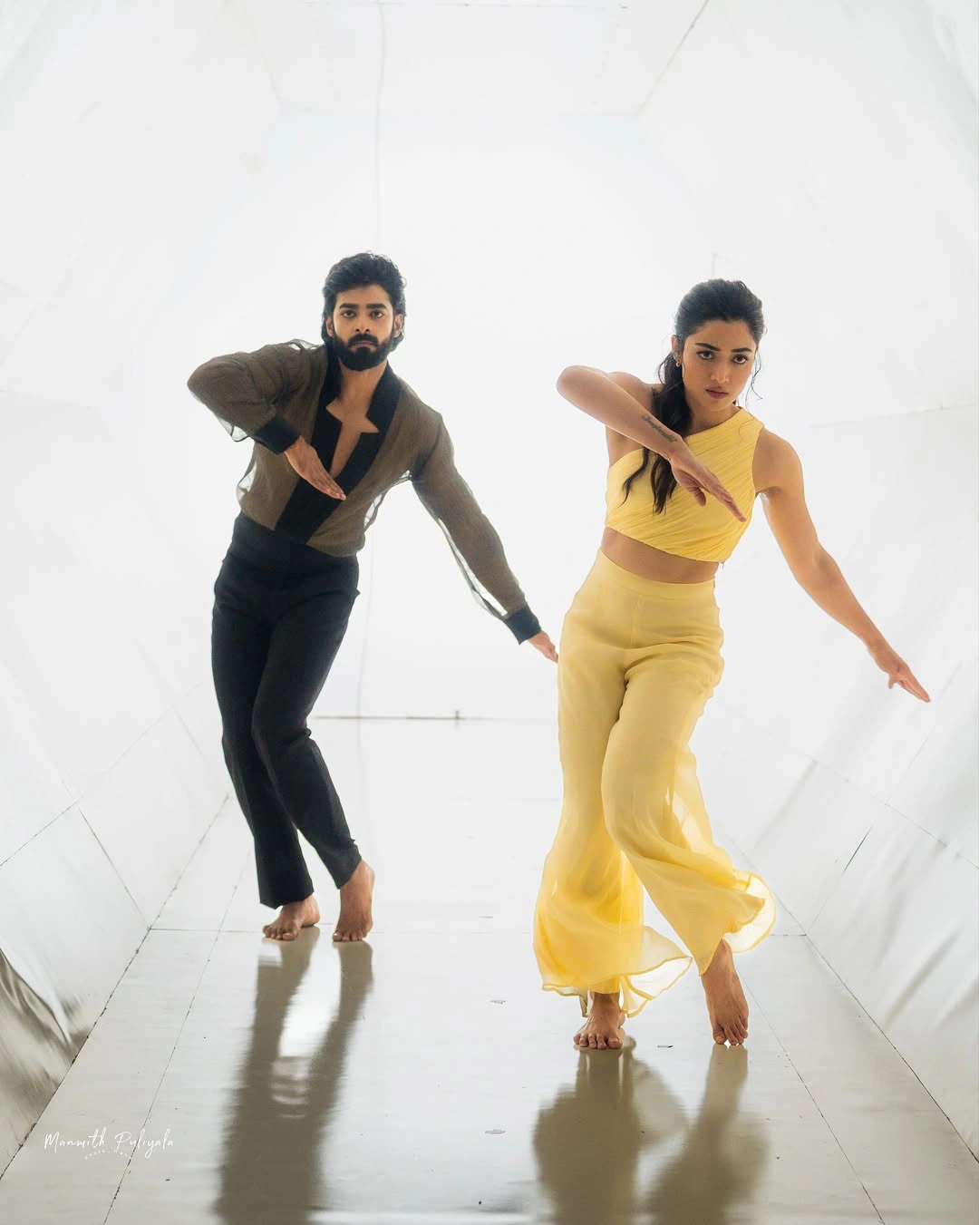 Rashmika Mandanna Dheekshithh Shetty Dance Working Stills